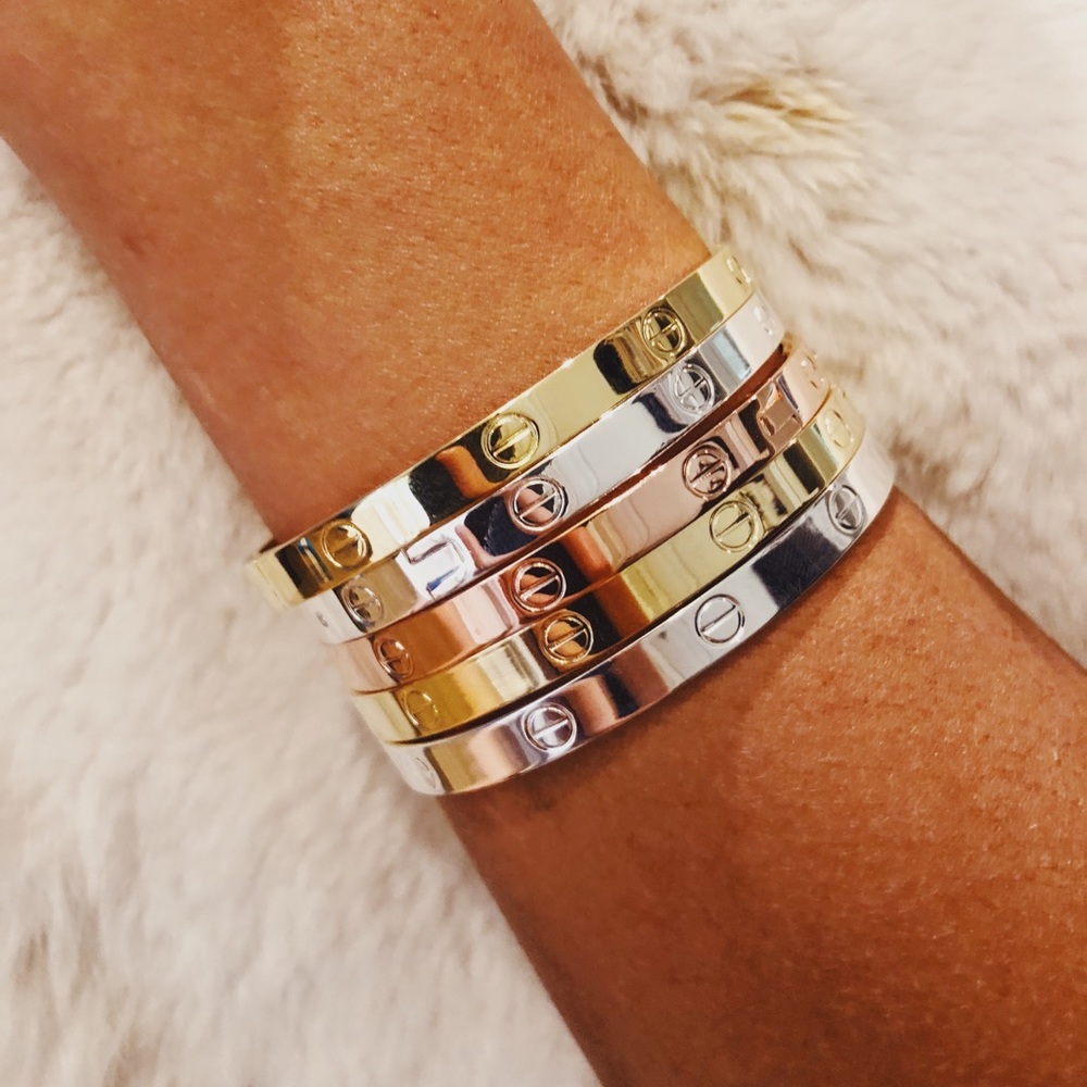 Love Screw Head Bracelet Bangle - Picture 3 of 8
